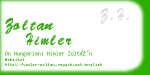 zoltan himler business card